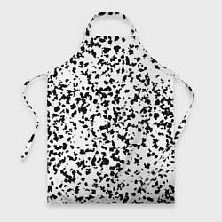 Фартук кулинарный Пятнистый чёрно-белый паттерн, цвет: 3D-принт