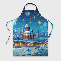Фартук кулинарный Новогодняя Москва, цвет: 3D-принт