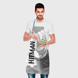 Фартук кулинарный Hitman glitch на светлом фоне вертикально, цвет: 3D-принт — фото 2