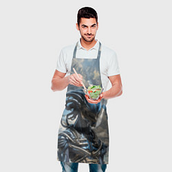 Фартук кулинарный Синий ксеноморф, цвет: 3D-принт — фото 2