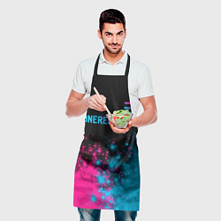 Фартук кулинарный OneRepublic - neon gradient посередине, цвет: 3D-принт — фото 2