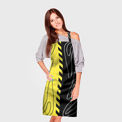 Фартук кулинарный Яркие линии в темноте, цвет: 3D-принт — фото 2