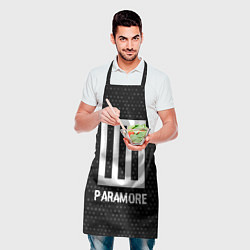 Фартук кулинарный Paramore glitch на темном фоне, цвет: 3D-принт — фото 2