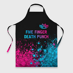 Фартук кулинарный Five Finger Death Punch - neon gradient посередине, цвет: 3D-принт