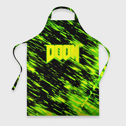 Фартук кулинарный Doom огенное лого кислотное, цвет: 3D-принт