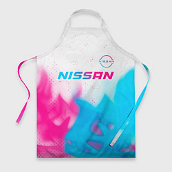 Фартук кулинарный Nissan neon gradient style посередине, цвет: 3D-принт