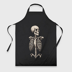 Фартук кулинарный Скелет улыбается, цвет: 3D-принт