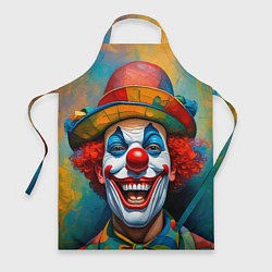 Фартук кулинарный Нейросеть - Хэллоуин безумный клоун, цвет: 3D-принт
