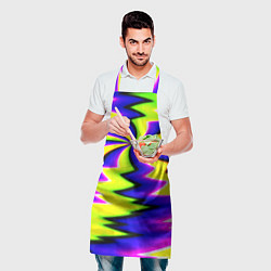 Фартук кулинарный Неоновая фрактальная абстракция, цвет: 3D-принт — фото 2