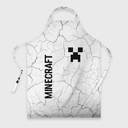 Фартук кулинарный Minecraft glitch на светлом фоне вертикально, цвет: 3D-принт
