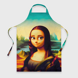 Фартук кулинарный Нейросеть - Мона Лиза в стиле Pixar, цвет: 3D-принт