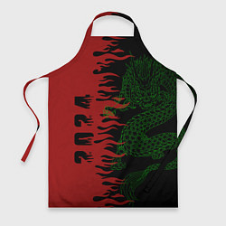Фартук кулинарный Зеленый дракон - 2024, цвет: 3D-принт
