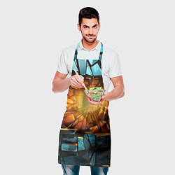 Фартук кулинарный Геометрическая огненная яма иллюзия, цвет: 3D-принт — фото 2