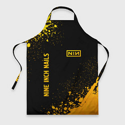 Фартук кулинарный Nine Inch Nails - gold gradient вертикально, цвет: 3D-принт