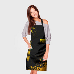 Фартук кулинарный Nine Inch Nails - gold gradient вертикально, цвет: 3D-принт — фото 2