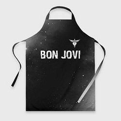 Фартук Bon Jovi glitch на темном фоне посередине