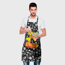 Фартук кулинарный Stalker logo game, цвет: 3D-принт — фото 2