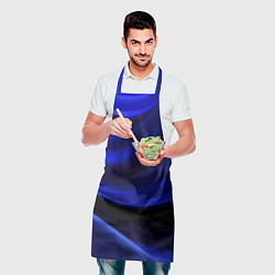 Фартук кулинарный Темная синяя абстракция, цвет: 3D-принт — фото 2
