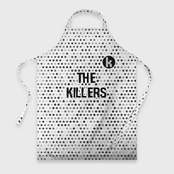 Фартук кулинарный The Killers glitch на светлом фоне посередине, цвет: 3D-принт