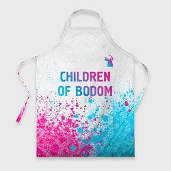 Фартук кулинарный Children of Bodom neon gradient style посередине, цвет: 3D-принт