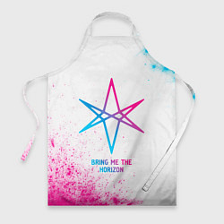 Фартук кулинарный Bring Me the Horizon neon gradient style, цвет: 3D-принт