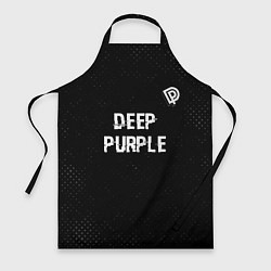 Фартук кулинарный Deep Purple glitch на темном фоне посередине, цвет: 3D-принт