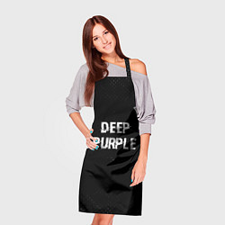 Фартук кулинарный Deep Purple glitch на темном фоне посередине, цвет: 3D-принт — фото 2