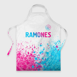 Фартук кулинарный Ramones neon gradient style посередине, цвет: 3D-принт