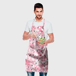 Фартук кулинарный Стая розовых фламинго, цвет: 3D-принт — фото 2
