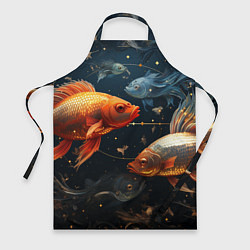 Фартук кулинарный Рыбки на темном фоне, цвет: 3D-принт