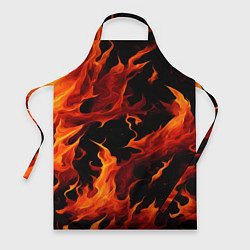 Фартук кулинарный Пламя в темноте, цвет: 3D-принт