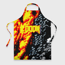 Фартук кулинарный Doom огненное лого, цвет: 3D-принт