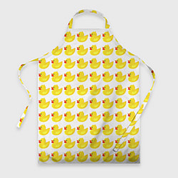 Фартук кулинарный Семейка желтых резиновых уточек, цвет: 3D-принт
