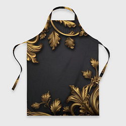 Фартук кулинарный Золотые объемные листья, цвет: 3D-принт