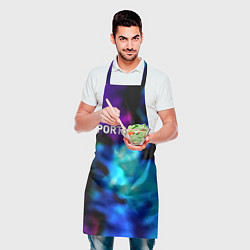 Фартук кулинарный Portal неоновый градиент, цвет: 3D-принт — фото 2