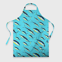 Фартук кулинарный Косяк рыб в море, цвет: 3D-принт