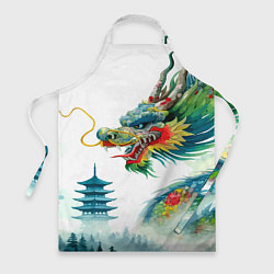 Фартук кулинарный Japanese watercolor dragon - art, цвет: 3D-принт