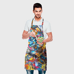 Фартук кулинарный Фантазийный паттерн - граффити, цвет: 3D-принт — фото 2