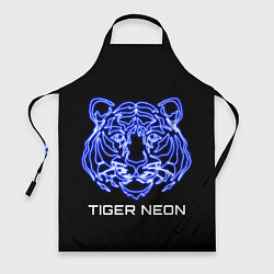 Фартук кулинарный Tiger neon art, цвет: 3D-принт