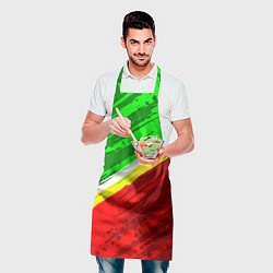 Фартук кулинарный Расцветка Зеленоградского флага, цвет: 3D-принт — фото 2