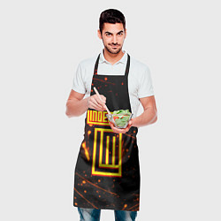 Фартук кулинарный Тилль Линдеманн огненное лого бенд, цвет: 3D-принт — фото 2