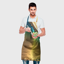 Фартук кулинарный Радужный градиент с накидкой, цвет: 3D-принт — фото 2