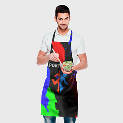 Фартук кулинарный Portal 2 краски сочные текстура, цвет: 3D-принт — фото 2