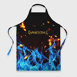 Фартук кулинарный Evanescence огонь рок группа, цвет: 3D-принт