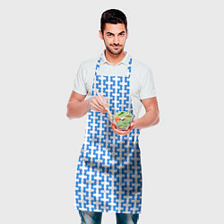 Фартук кулинарный Синие кружки патерн, цвет: 3D-принт — фото 2