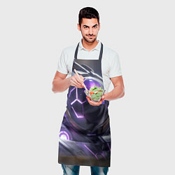 Фартук кулинарный Чероно фиолетовый киборг, цвет: 3D-принт — фото 2