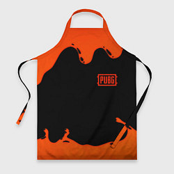 Фартук кулинарный PUBG orange splash, цвет: 3D-принт
