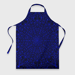 Фартук кулинарный Мандала чёрно-синий, цвет: 3D-принт