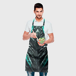 Фартук кулинарный Зелёная малахитовая броня, цвет: 3D-принт — фото 2