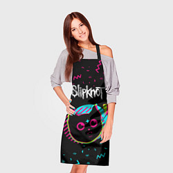 Фартук кулинарный Slipknot - rock star cat, цвет: 3D-принт — фото 2